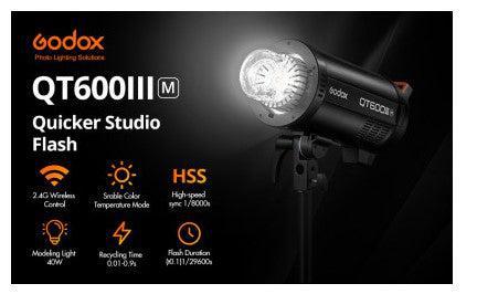 Godox MONOTORCIA QT-600III M 600W/SEC M (Garanzia Italia 3 anni) - Cine Sud è da 48 anni sul mercato! 0279705