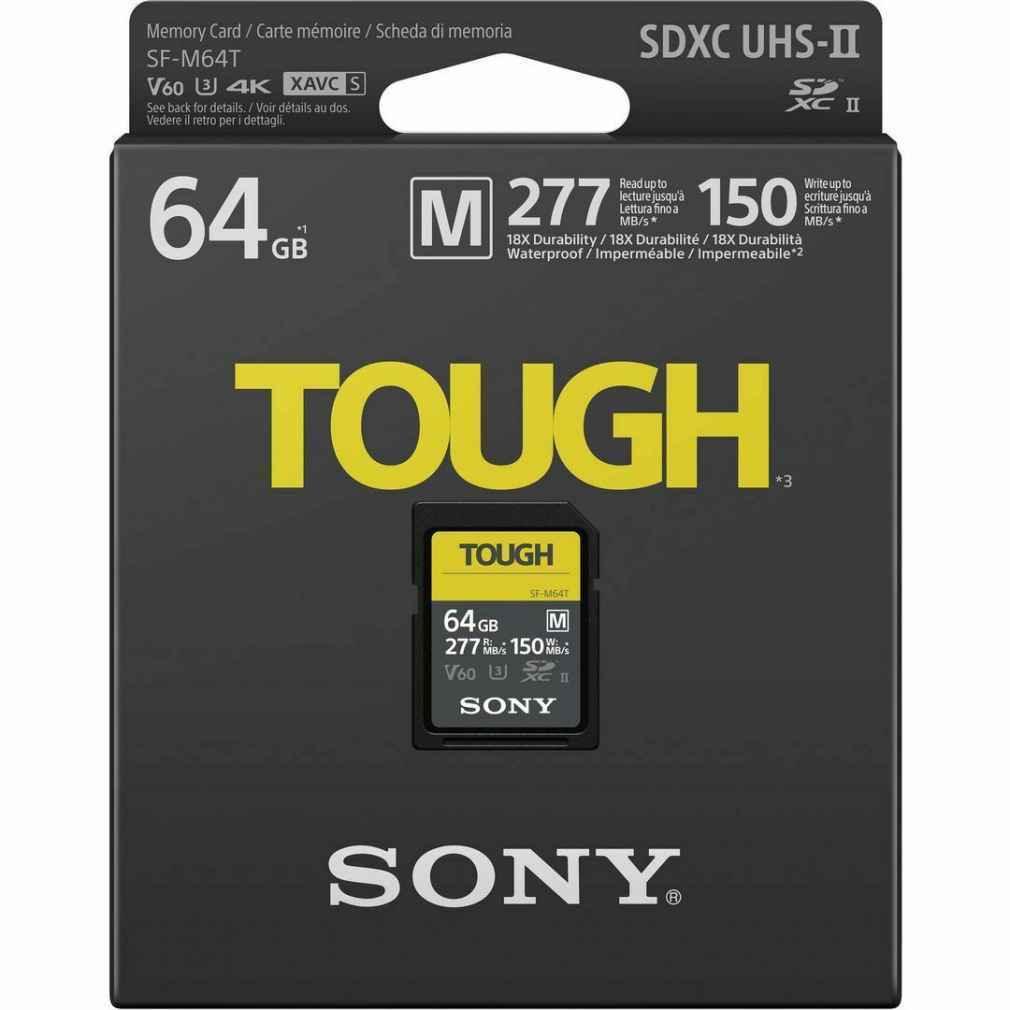 Scheda di memoria Sony SDXC Tough UHS II R277RMB/s 150WMB/S 64GB