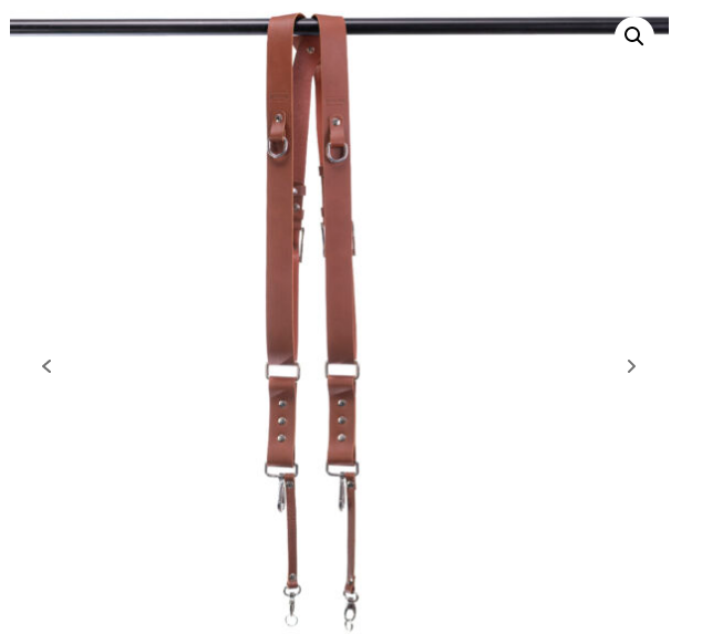 NIC02 TRACOLLA DOPPIA FOTOCAMERA cognac