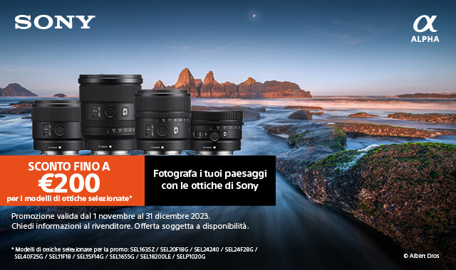 Sony fino a 200€ di sconto immediato su ottiche paesaggio