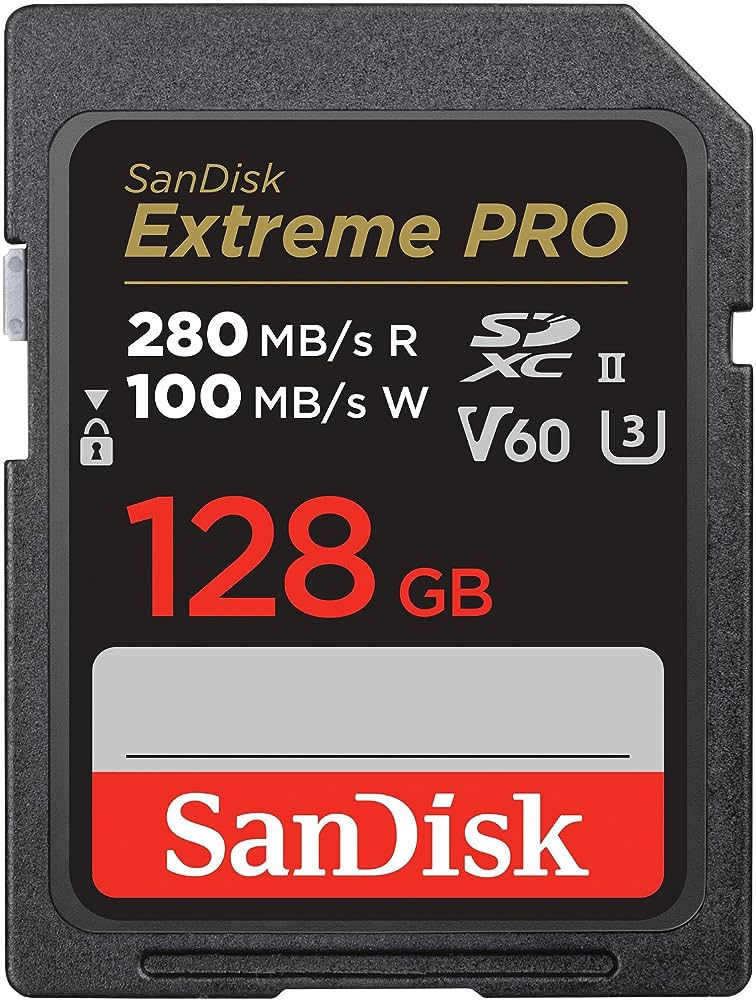 Sandisk sd extreme pro 128GB 280MB/S  uhs-II V60 1 - 3100862