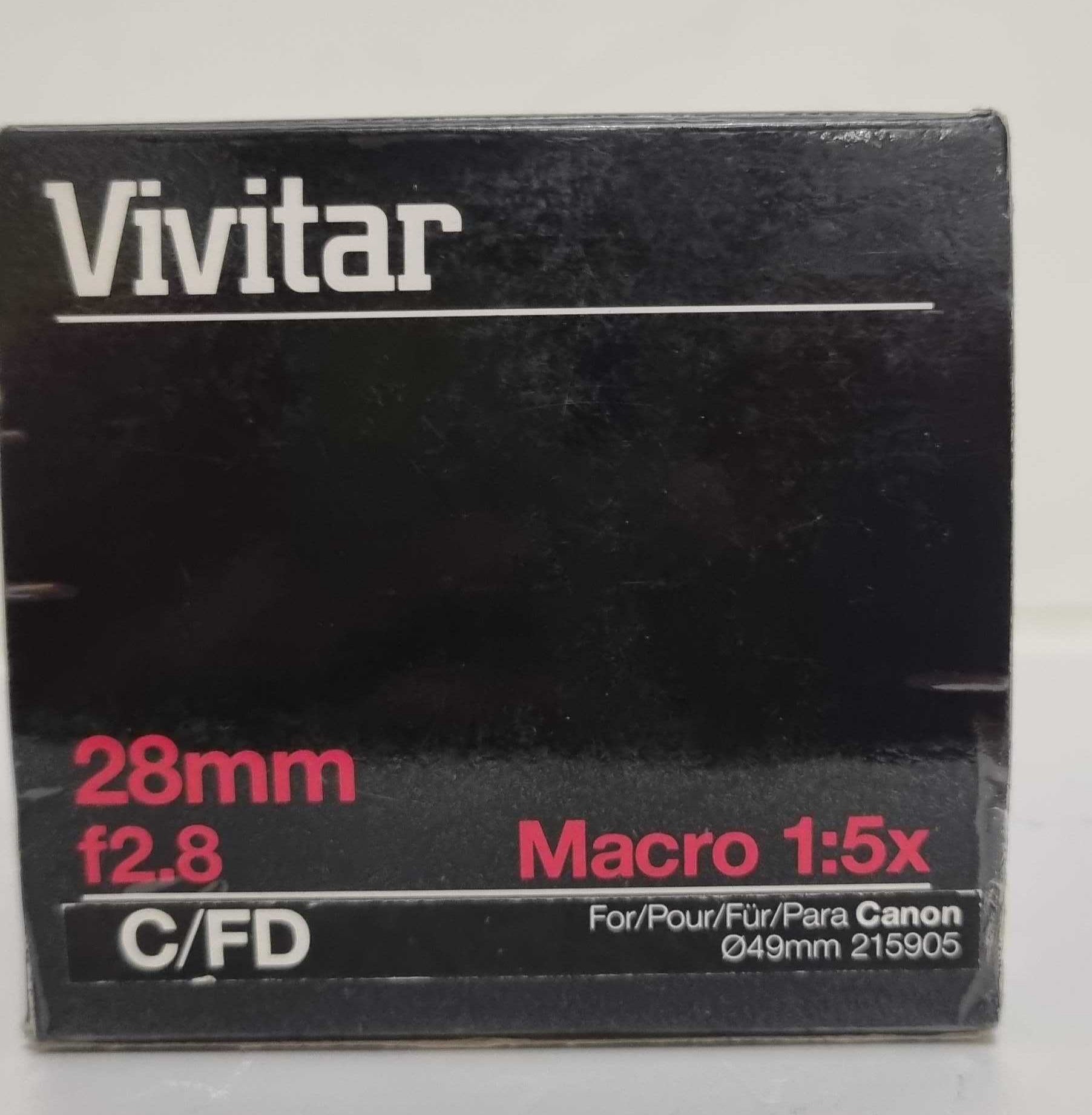 Vivitar 28mm f2.8 macro 1:5x per Canon - Cine Sud è dal 1976 sul mercato!