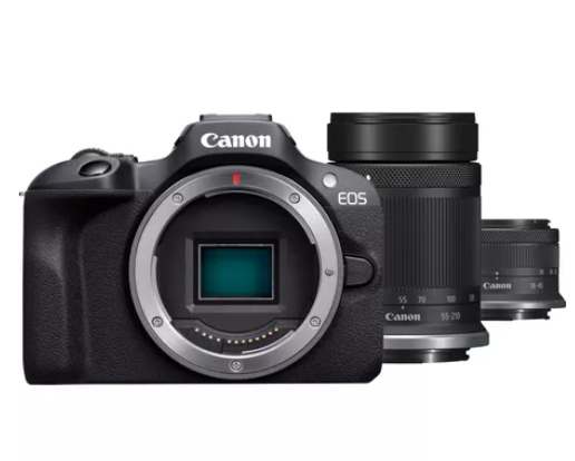 Canon Eos R100 + RF-S 18-45mm F4.5.-6.3 IS S + 55-210 - Garanzia Canon Italia - Cine Sud è da 48 anni sul mercato! 6052C0233
