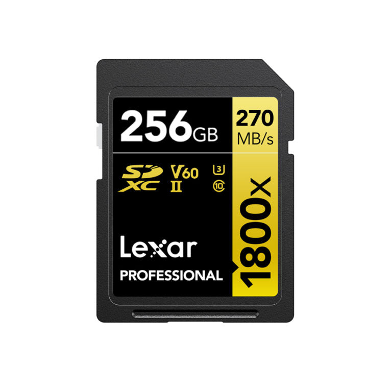 Lexar scheda SD 256 GB PRO 1800x SDXC UHS-II 4K – lettura 270 MB/s – GOLD Serie- Cine Sud è da 48 anni sul mercato! 933017