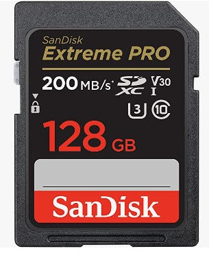 Sandisk Sec. Dig.ExtremePro 128GB XC(V30,U3,UHSI,C10 200MB 3101152