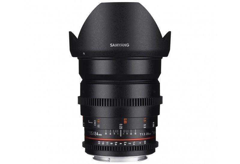 Samyang 24mm T1.5 VDSLR II - Garanzia Fowa 5 anni - Cine Sud è da 47 anni sul mercato!