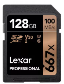 LEXAR 128GB 663x SDXC UHS I C10 V30 U3 933002