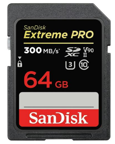 3100834 sdxc uhs-II exTREME pro 64gb v90 300mbs sandisk - 3100834