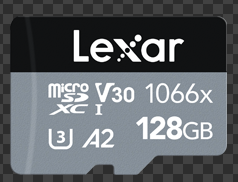 SCHEDA LEXAR 128 GB  MICRO SDXC 1066X UHS-I C10 V30 - CINE SUD È DA 45 ANNI SUL MERCATO!  933091