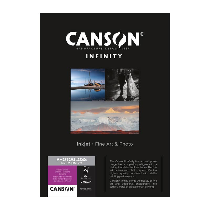 canson photogloss prem. rc270 a4x25 cns206231003