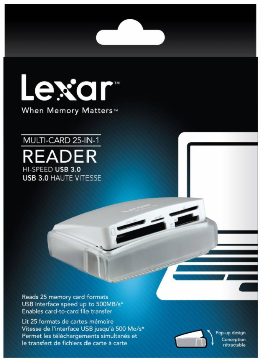 LEXAR 932870 MULTI-CARD 25 IN1 USB 3.0 READER