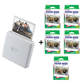 Fujifilm Instax Link Wide Stampante bianca + 50 film pack wide - Garanzia Fujifilm Italia - Cine Sud è da 47 anni sul mercato! 0162797