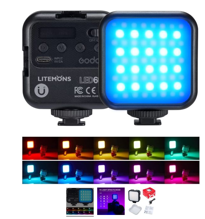 GODOX LUCE LED6R RGB CRI/TLCI 95  -Cine Sud è da 48 anni sul mercato! 0279692