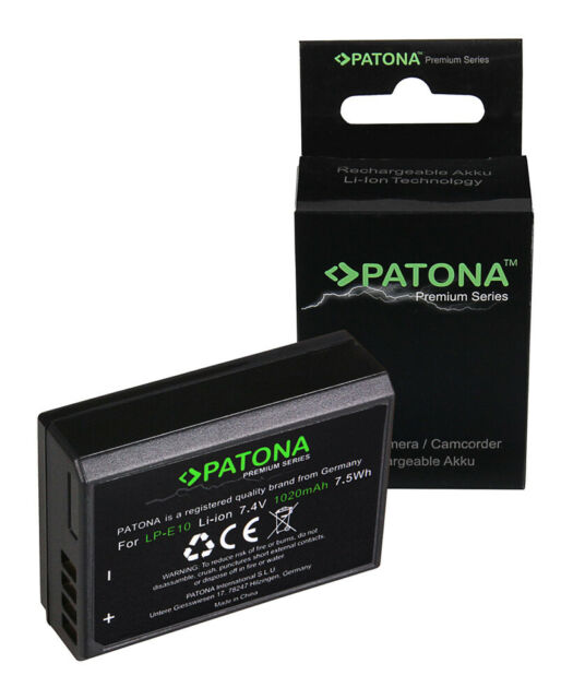 Patona Premium Battery per Canon  LP-E10 1020mAh 1100d/1200d - Cine Sud è da 47 anni sul mercato! 1040035