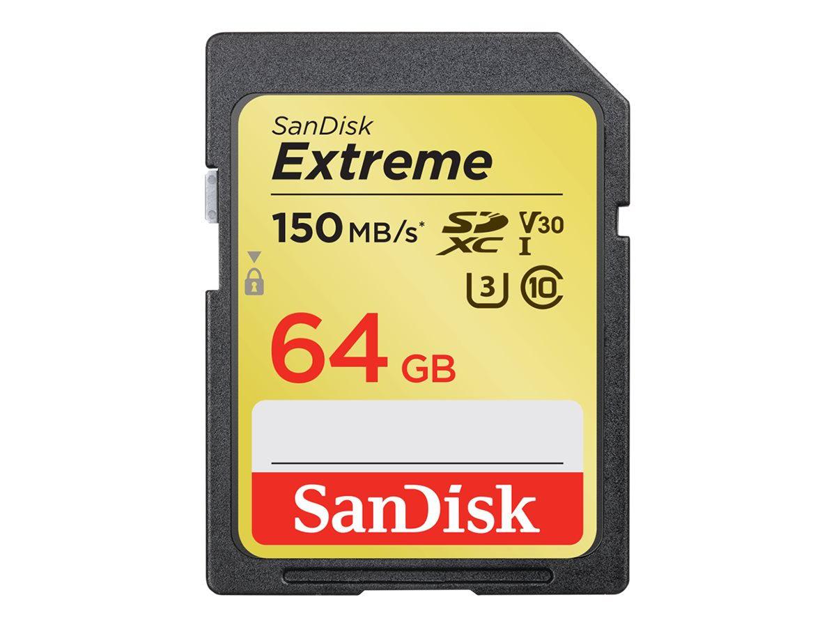 SANDISK SECURE DIGITAL EXTREME 150 MB/s 64GB 3100821