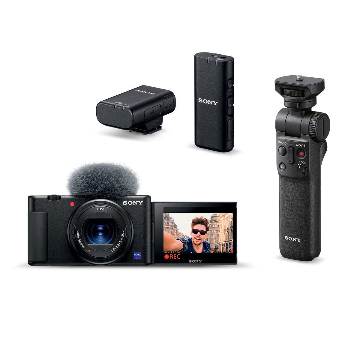 VLOGGER KIT SONY ZV-1 +GRIP GPVPT2BT + MICROFONO ECMW2BT - Garanzia Sony Italia- Cine Sud è da 46 anni sul mercato!